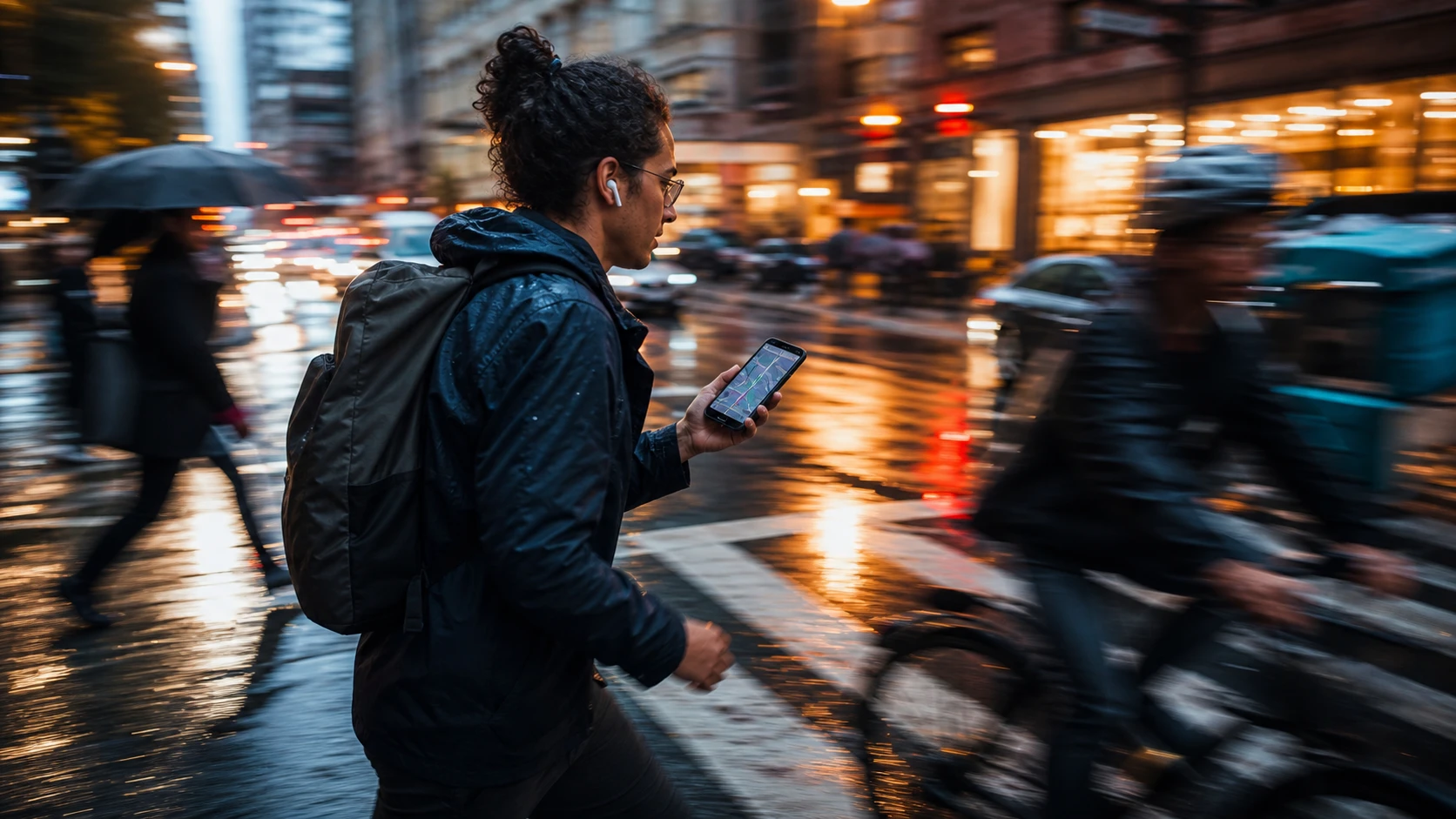 Feldtest im Regen: Navigation in der Stadt